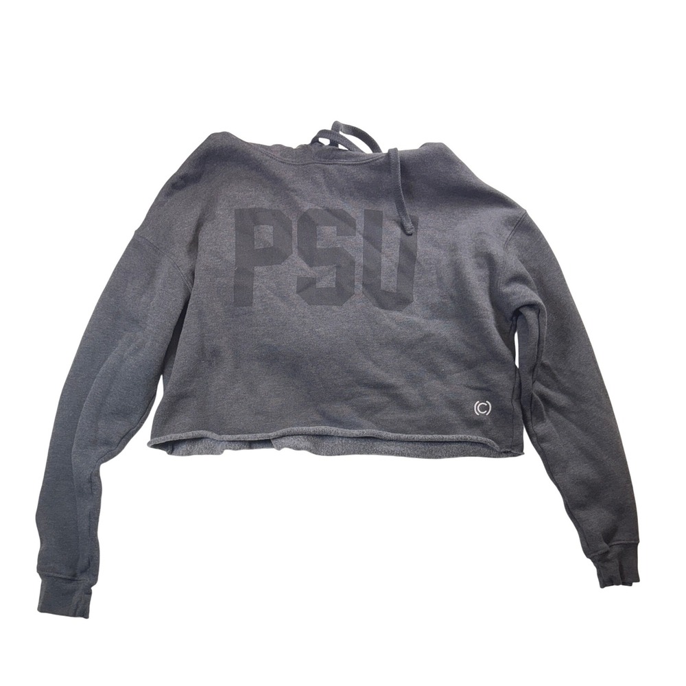 PSU Code Word Cropped Hoodie Sweatshirt Gray Medium‎ university college school